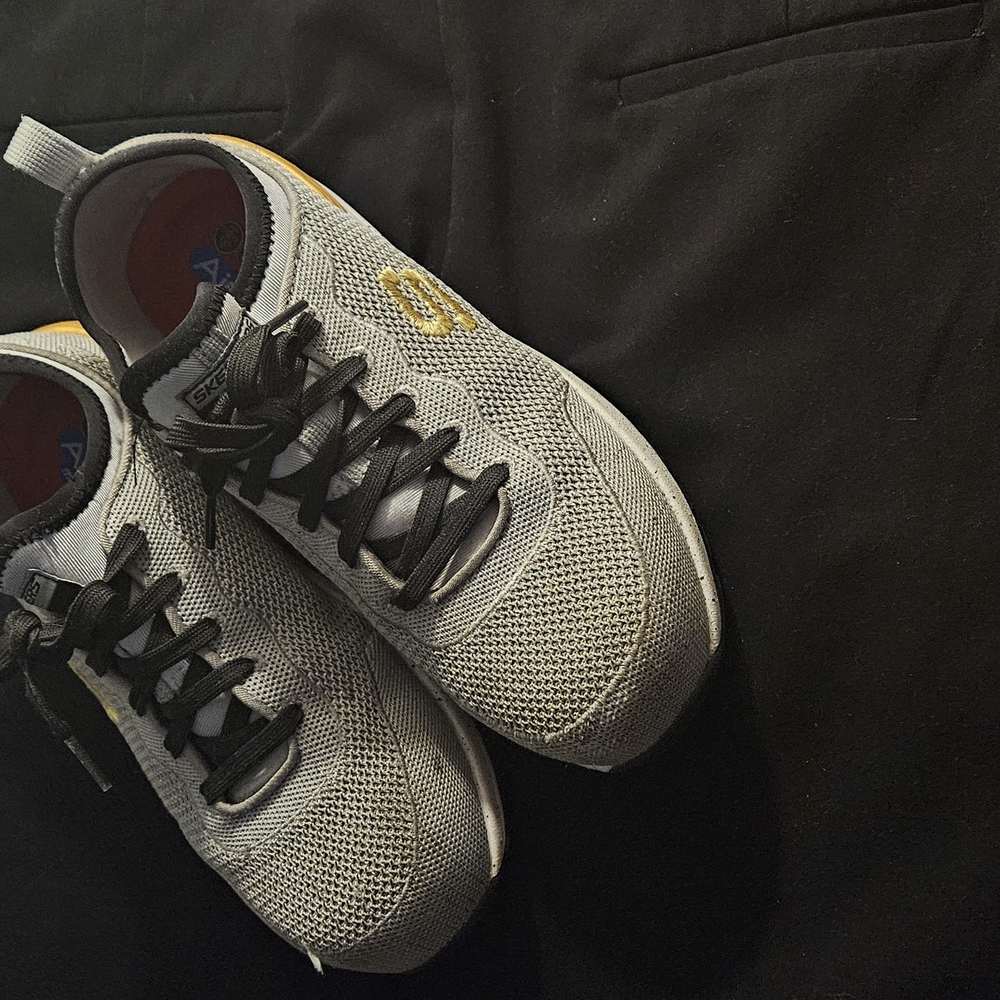 Skechers Black and Red Air-Cooled Memory Foam Shoes